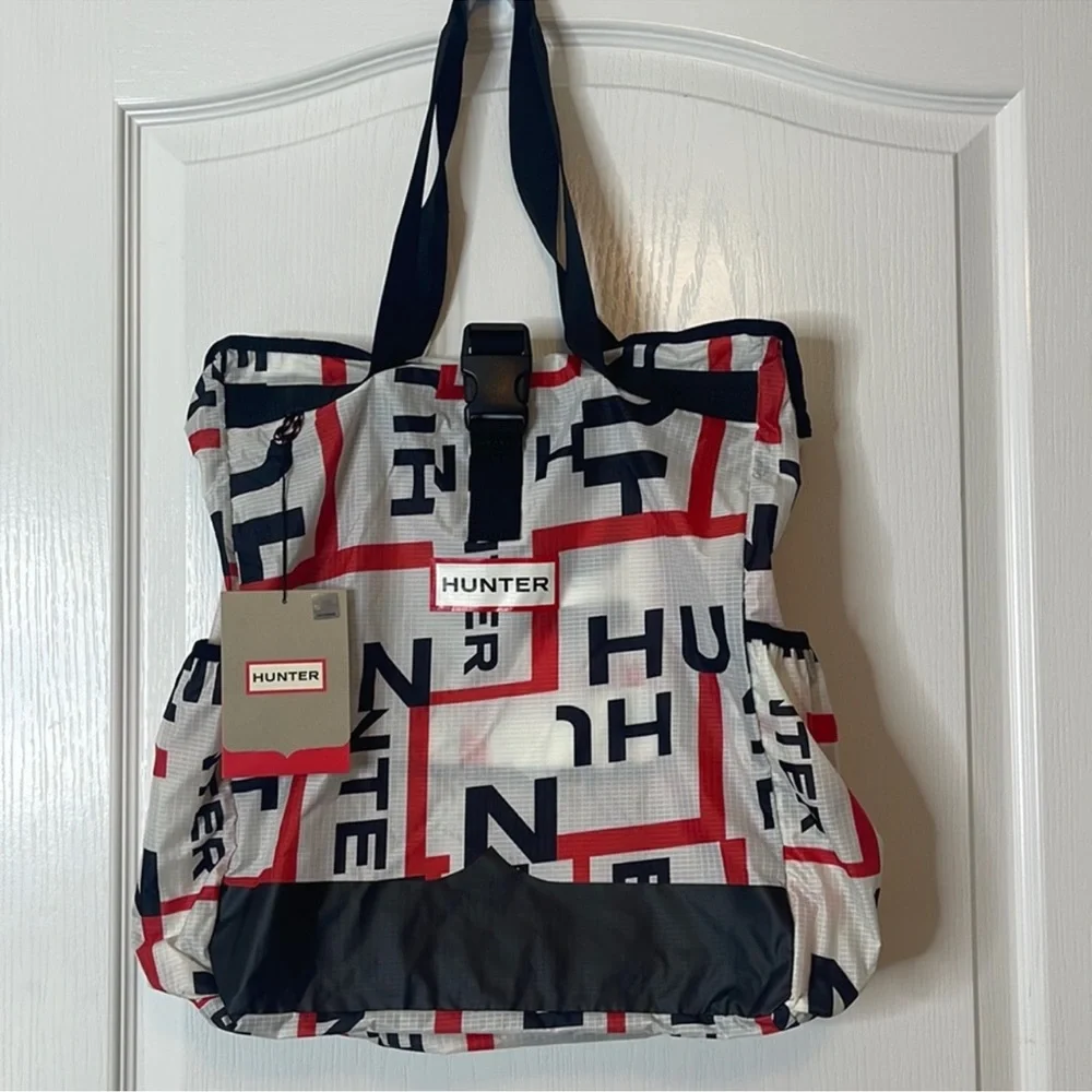 Hunter Original Ripstop Packable Tote Bag Exploded Logo